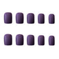 Matte Purple False Fingernails Full Cover Fake Nails Artificial False Nails Tips Nail Art
