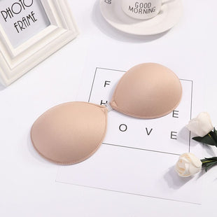 Sexy Women Invisible Push Up Bra Self-Adhesive Silicone Bust Front Closure Sticky Bra Backless Strapless Bra Washable