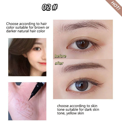 3/1 Pcs Liquid Wenkbrauw Tattoo Potlood 0.01Mm Ultra Dunne Kop Waterdichte Wenkbrauw Pen Zweet-Proof Gemakkelijk Om Kleur eye Cosmetische Make-Up