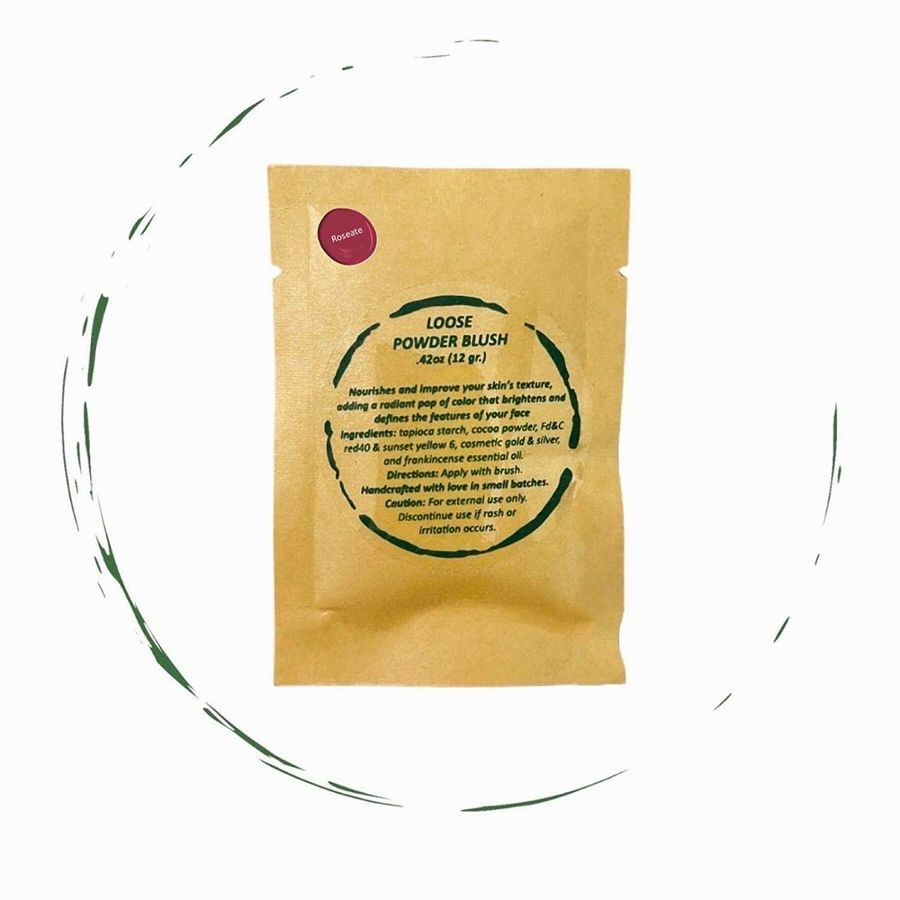BeNat All-Natural Blush Loose Powder | Reusable Bamboo Container with Refills | Vegan & Lightweight Face Makeup