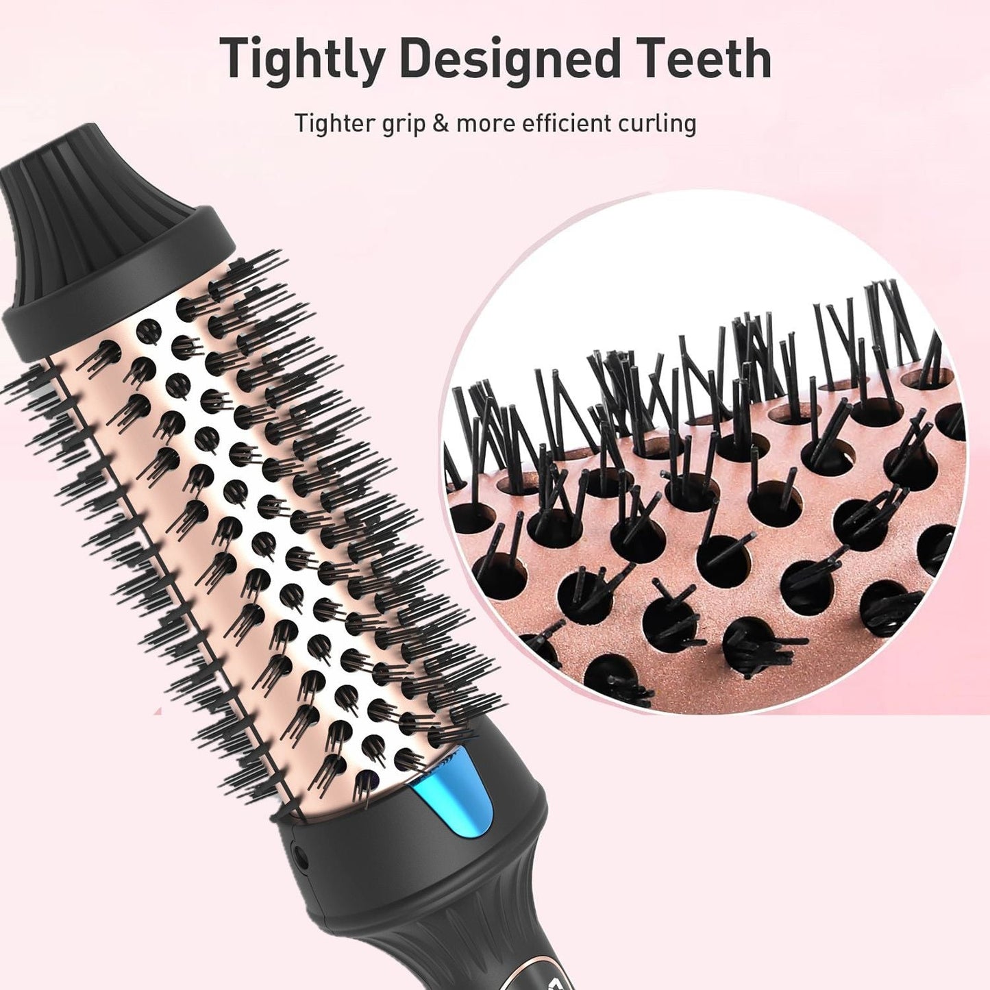 Thermal Brush Ceramic Hair Curler Comb 3 in 1 Thermal Curling Wand Double PTC Curling Brush Travel Hair Curler Combs Anti Scalding Curling Iron Ionic Hair Curler Straightener