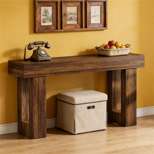 Wooden sofa table, entrance console table, foyer table, storage desk