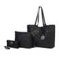 MKF Collection Mariahna 3 PCS Shopper Tote, Cross and Wallet Handbag by Mia K