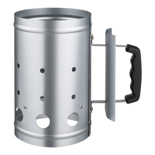 VEVOR Charcoal Chimney Starter, 4 lbs Large Capacity Coal Fireplace, Heavy Duty BBQ Steel Chimney Starter for Charcoal Grill and Barbecues, Compact On-the-Go Carbon Lighter and BBQ Grill Tool, Silver