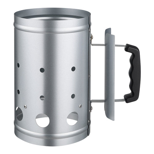 VEVOR Charcoal Chimney Starter, 4 lbs Large Capacity Coal Fireplace, Heavy Duty BBQ Steel Chimney Starter for Charcoal Grill and Barbecues, Compact On-the-Go Carbon Lighter and BBQ Grill Tool, Silver