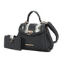 MKF Collection Geny Faux Snake Embossed Women Shoulder bag with matching Wallet by Mia K