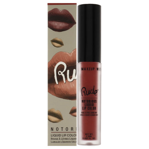 Notorious Rich Long Liquid Lip Color - Poison Fruit by Rude Cosmetics for Women - 0.1 oz Lip Color