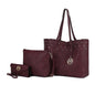 MKF Collection Mariahna 3 PCS Shopper Tote, Cross and Wallet Handbag by Mia K