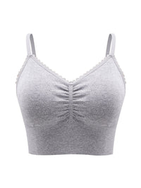 Plus Size Lace Wireless Bras For Women; Low-Impact Activity Sleep Bralette; Comfort Workout Sports Bra; Comfortable Full Coverage; Soft And Breathable Fabric; Women's Lingerie