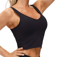 Womens' Sports Bra Longline Wirefree Padded with Medium Support