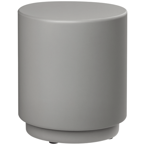 Chic Lightweight Round Side Table - Elegant Concrete Finished Accent Table in Light Gray