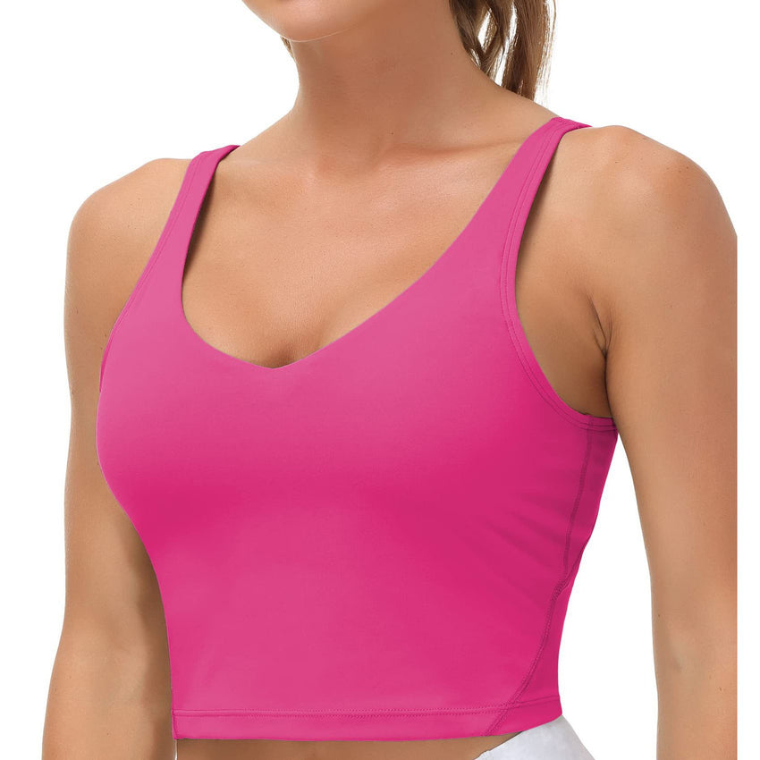 Womens' Sports Bra Longline Wirefree Padded with Medium Support