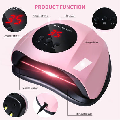 UV Light for Nails, 24LED UV LED Nail Lamp for Gel Polish,Fast Nail Dryer with Automatic Sensor, 3 Timer Setting,Small and Portable, LED Nail Light for Fingernail andToenail gel deunias