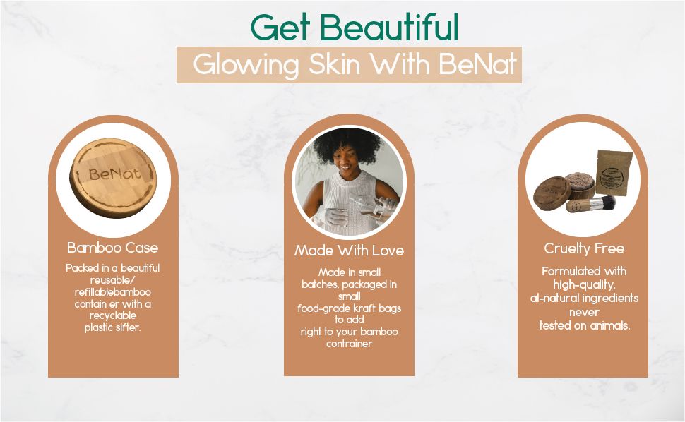 All-Natural Translucent Loose Face Powder - Oil-Absorbing Mattifying Setting Makeup with Reusable Bamboo Case & Eco-Friendly Refill - Sheer Warm Tint Finishing Powder for All Skin Types