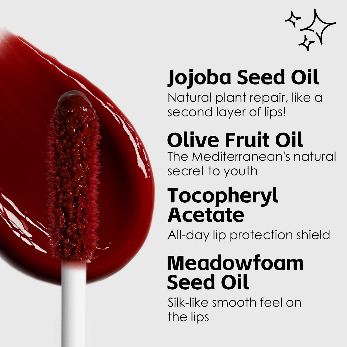 Long-Lasting Hydrating Lip Gloss, Moisturizing Non-Sticky Lip Tint with Hyaluronic Acid for Plumping Finish