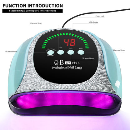Professional UV LED Nail Lamp, LIMEGIRL Nail Dryer for Gel Polish, 4 Timers UV Nail Lamp Professional Nail Light,57Pcs Lamp Beads and Automatic Sensor