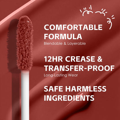 Long-Lasting Hydrating Lip Gloss, Moisturizing Non-Sticky Lip Tint with Hyaluronic Acid for Plumping Finish