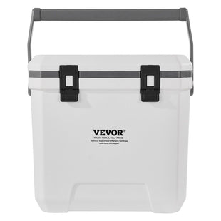 VEVOR Portable Cooler, 38 QT Hard Cooler with Ice Retention, Heavy-Duty Handles and Cup Holder, Lightweight Rigid Material Insulated Portable Cooler, Suitable for Family Picnics and Long Trips