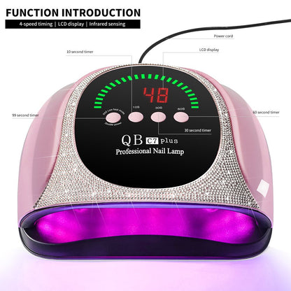 Professional UV LED Nail Lamp, LIMEGIRL Nail Dryer for Gel Polish, 4 Timers UV Nail Lamp Professional Nail Light,57Pcs Lamp Beads and Automatic Sensor