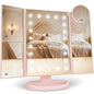 Makeup Mirror, Vanity Mirror with Lights, 2X/3X/10X Magnification, Touch Control, Trifold, Dual Power Supply, Gifts Mothers Day for Mom,Gifts for Women, Wife, Girls,Dorm Room Essentials