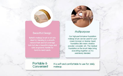 Premium Foundation Makeup Brush – Dense Synthetic Bristles for Flawless Liquid, Cream, & Powder Blending – Ergonomic Liquid Foundation, Face Concealer, & BB Cream Cosmetic Face Blender Brush