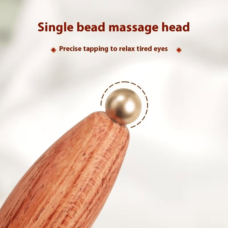 Wooden TCM acupoint massager, designed for eye bags, dark circles and sensitive skin, a traditional Chinese medicine skincare instrument equipped with facial and periocular massage sticks