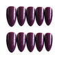 Vintage Dark Purple False Fingernails Artificial False Nails Tips Full Cover Fake Art Nails Fake Nails
