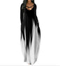 2021 Autumn and Winter New Women's Clothing Loose Long - sleeved Pocket Printed Long Dress - 7DAY'S