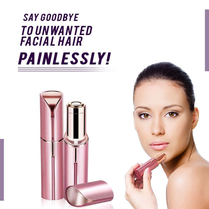 2-Pack Rechargeable Facial Hair Remover and Eyebrow Trimmer Set for Women - Painless Portable Electric Razor, Lip Nose Hair Trimmer