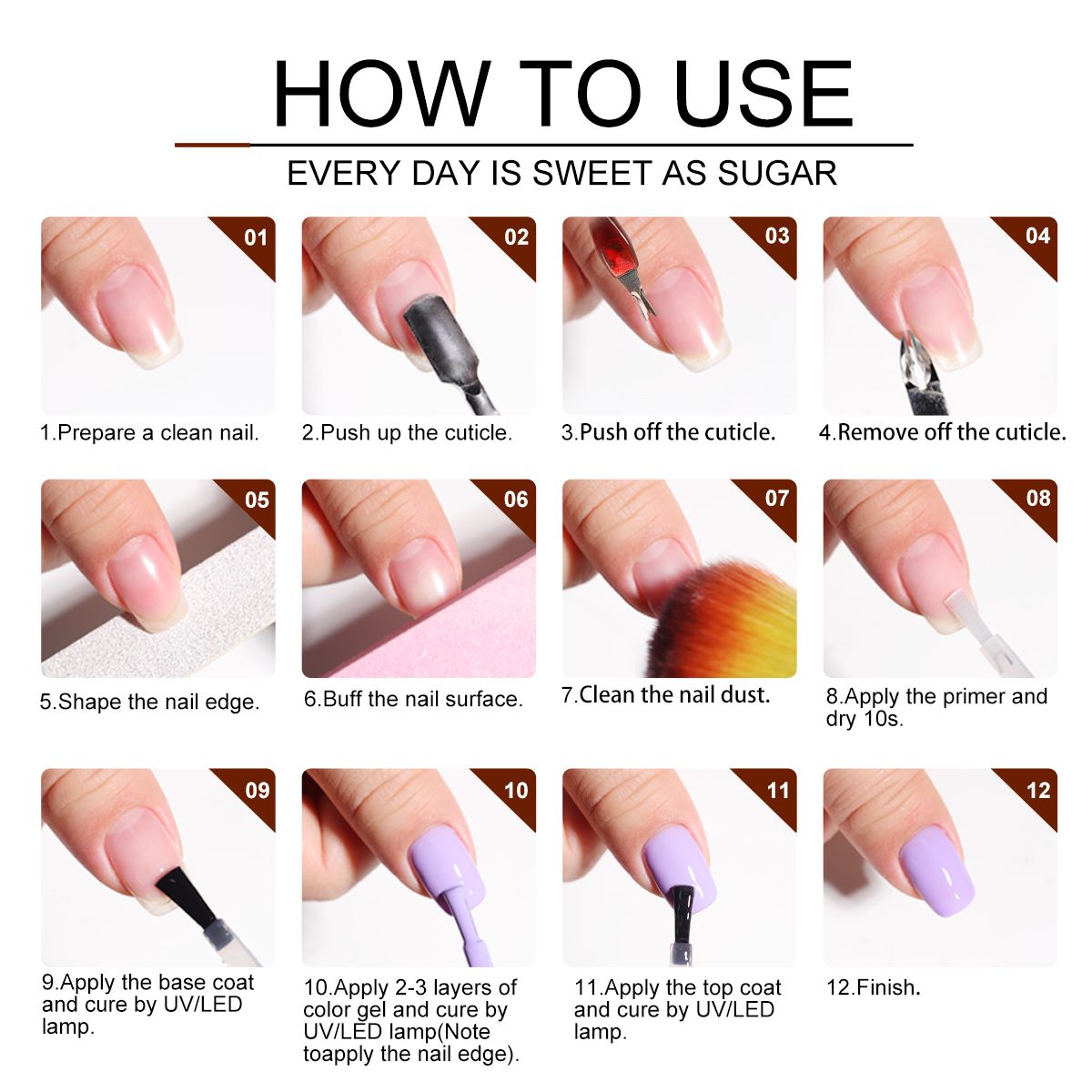 LIMEGIRL Gel Nail Polish Set 6 Color Set with UV Nail Light and Nail Tools, Soaking Nail Set, for Beginners DIY Nail Set
