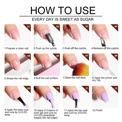 LIMEGIRL Gel Nail Polish Set 6 Color Set with UV Nail Light and Nail Tools, Soaking Nail Set, for Beginners DIY Nail Set