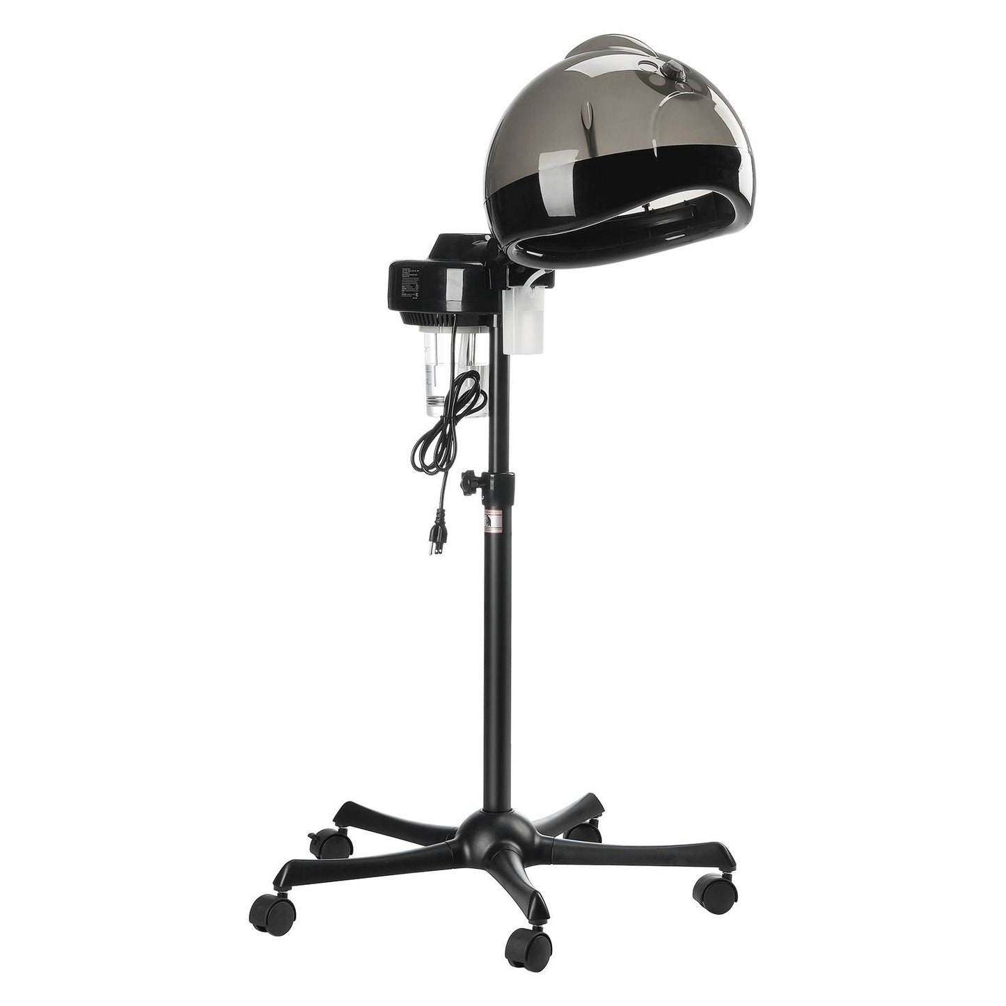 Professional Hair Steamer for Deep Conditioning, 11.81-inch Hooded Ionic Hair Steamer with 2 Modes, Height-Adjustable Standing Hair Steamer with Timer, 5 Wheels (2 Lockable) for Salon Home Spa