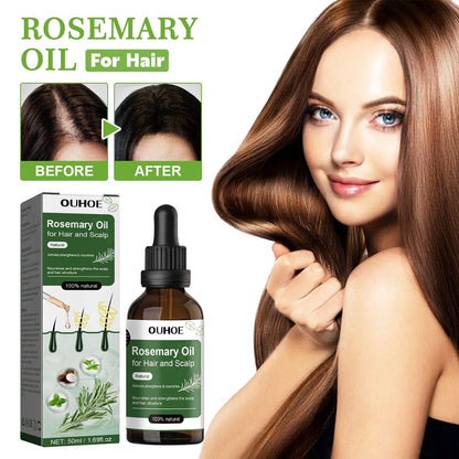 OUHOE Hair Care Rosemary Oil, Anti-Loss Hair Nourish And Strengthen Hair Care Essential Oil