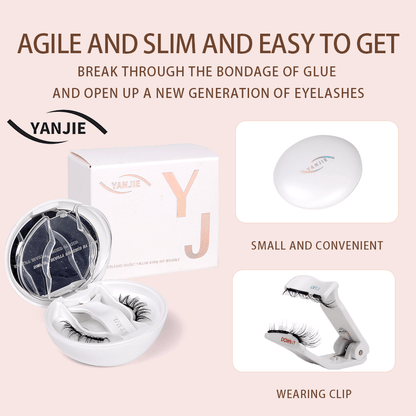 No Glue Soft Magnetic Clip On Eyelashes, Delicate Thin Spaced Natural Reusable Lashes for Daily Bare Makeup