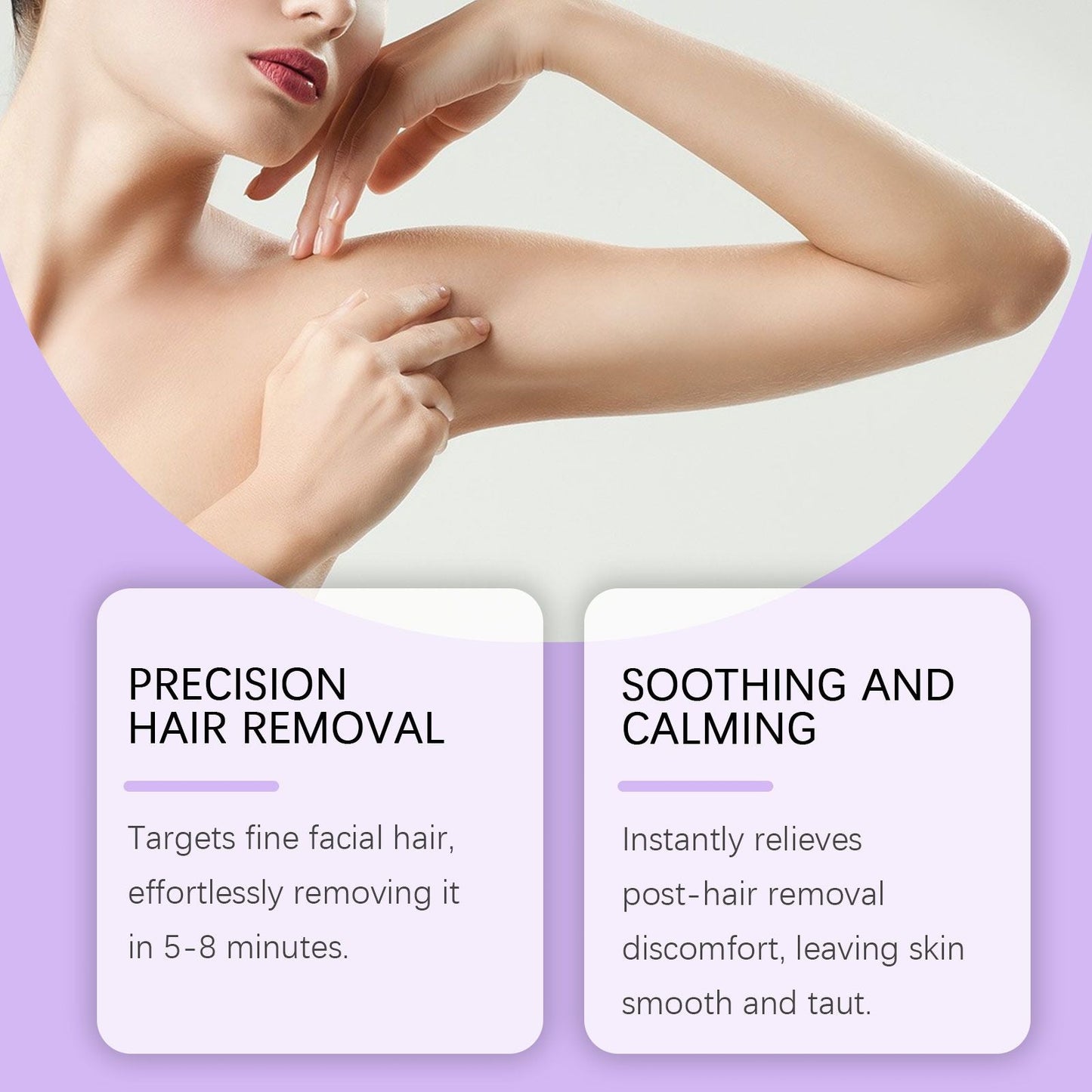 Gentle At-Home Body Hair Removal Kit, Skin Friendly Depilatory Cream & Foam Set, Painless Body Hair Remover for Arms Legs Underarms Smooth Skin Care