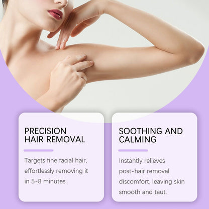 Gentle At-Home Body Hair Removal Kit, Skin Friendly Depilatory Cream & Foam Set, Painless Body Hair Remover for Arms Legs Underarms Smooth Skin Care