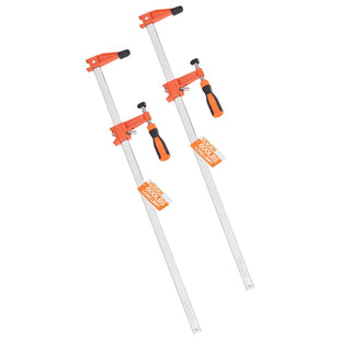 VEVOR Bar Clamps for Woodworking, 2-Pack 24 inch Opening, Lockable F-Clamp with 600 lbs Load Limit, 2-1/2 inch Depth, Cast Iron and Carbon Steel, Easy to Use, Wood Clamps for Woodworking Metal Working