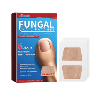 Ximonth Nighttime Renewal Fungal Nail Patches, And Thickening Gray Nail Insert Soft Nail Care Patch