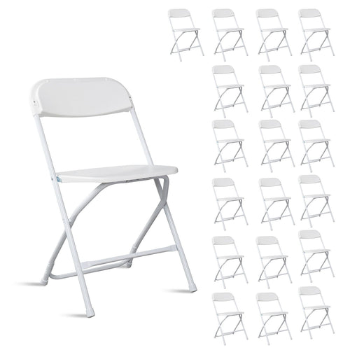 10PCS Heavy Duty Folding Chair Set 350lbs Capacity Metal Frame Comfortable Seat Portable No Assembly Required Stackable for Indoor Outdoor Events Office Parties Conference Gray