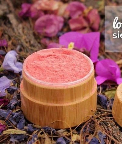 BeNat Natural Blush Loose Powder Set with Reusable Bamboo Jar, Eco-Friendly Kraft Refill Bag and Kabuki Brush - Vegan Makeup for All Skin Types