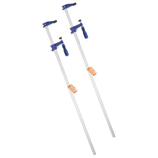 VEVOR Bar Clamps for Woodworking, 2-Pack 36 inch Opening, Lockable F-Clamp with 600 lbs Load Limit, 2-1/2 inch Depth, Cast Iron and Carbon Steel, Easy to Use, Wood Clamps for Woodworking Metal Working