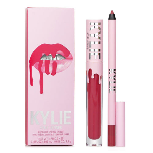 KYLIE COSMETICS - Matte Lip Kit: Matte Liquid Lipstick 3ml + Lip Liner 1.1g - # 401 Victoria 008576 2pcs