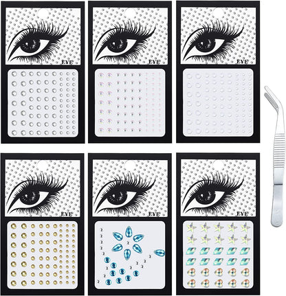 Besteel Face Gems Face jewels Stick on Eye Jewels Face Rhinestones for Makeup Eye Body Nail Face Gems Rhinestone Stickers for Women