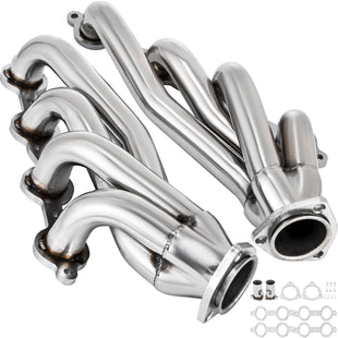 VEVOR Exhaust Header Set 1 3/4" Exhaust Turbo Headers, Stainless Steel Exhaust Manifold Headers, Shorty Engine Conversion LS Swap Exhaust Headers for Chevy LS1 LS2 LS3 LS6 LS10 SUV/Truck Car