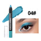 Smoky Dark Green Eyeshadow Pencil Stick Waterproof Pearlescent 12 Colors Metallic Glitter Eye Shadow Highlighter Pen Makeup Tool