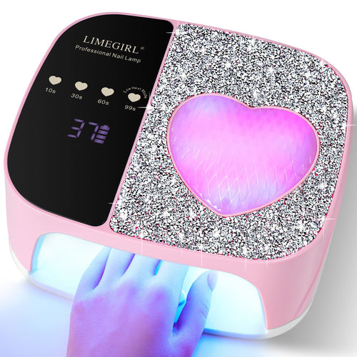 LimeGirl Cordless Nail Dryer for Gel Polish, UV LED Nail Lamp with Fast Curing UV Light & 4 Timer Settings, Portable Rechargeable Gel Lamp Nail Art Tool for Manicure Pedicure at Home & Salon