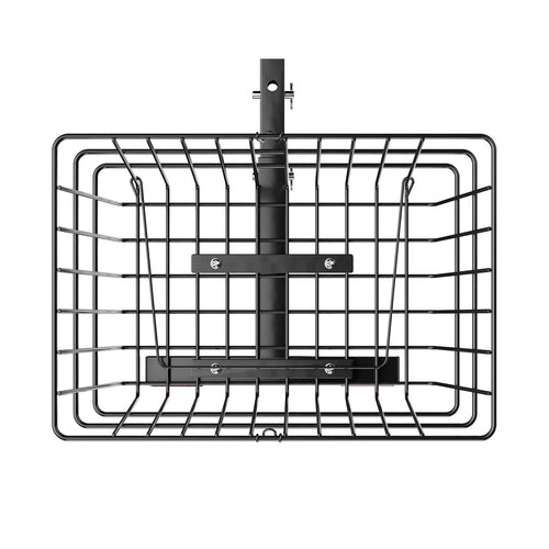 VEVOR Scooter Rear Basket, Heavy Duty Metal Wire Basket with Handle, Spacious Cargo Basket, Works with 1-inch Receiver, Compatible with Most Golden, Drive & Pride Mobility Scooter