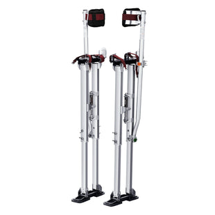 VEVOR Drywall Stilts, 36''-50'' Adjustable Aluminum Tool Stilts with Protective Knee Pads, Durable and Non-slip Work Stilts for Sheetrock Painting, Walking, Taping, Silver