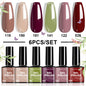 LIMEGIRL 6pcs Gel Polish Set 6 Vibrant Colors UV Gel NailPolish Red Blue Green Hema TMPTA TPO 3-free AllSeasons NailGel for Christmas Gift Women Girls