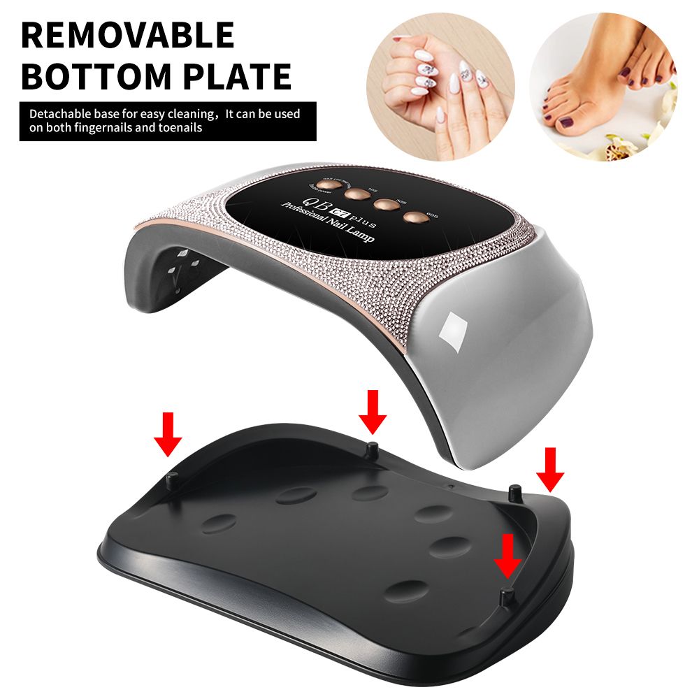 Professional UV LED Nail Lamp, LIMEGIRL Nail Dryer for Gel Polish, 4 Timers UV Nail Lamp Professional Nail Light,57Pcs Lamp Beads and Automatic Sensor